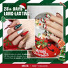 Picture of MEFA Christmas Gel Nail Polish Set Limited Edition, 12 Colors Burgundy Red Dark Green Glitter Gel Polish Winter Silver Gold Sparkle Nail Polish Manicure Soak Off DIY Salon Christmas Gifts for Women