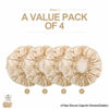 Picture of Shower Cap for Women Reusable Extra Large Shower Cap for Men (Golden 4 Pack Large) Satin Double Layer EVA Waterproof Long Hair Cap