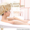 Picture of Shower Cap for Women Reusable Extra Large Shower Cap for Men (Golden 4 Pack Large) Satin Double Layer EVA Waterproof Long Hair Cap