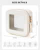 Picture of LETGO Clear Makeup Bags Small, Small Clear Makeup Bag for Purse,Mini Clear Makeup Pouch Purse Organizer Fit Carry-on Travel Essentials,Clear Cosmetic Bags for Car Accessories for Women (Mini-White)