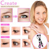 Picture of Eyelash Curlers Eyebrow Brush Kit for Women w Lash Curler, Eyelash Comb Seperator, Mascara Brushes, Eyelash Extension Tweezers, Angled Eyebrow Brush and Comb, 10 Silicone Refills Pads for Lash & Brow