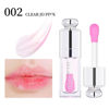Picture of Hydrating Lip Glow Oil, Lip Oil Gloss Transparent Toot Tinted Nourishing Long Lasting Repairing Lightening Lip Lines (CLEAR TO PINK) 0.2 OZ