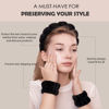 Picture of Ayesha Spa Headband and Wristband Set for Skincare Washing Face Terry Cloth Wrist Towels Head Band for Skin Care Bubble Soft Hairband for Women Girls Makeup Shower(Black set)