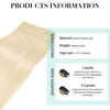 Picture of DOORES Tape in Hair Extensions Human Hair, Platinum Blonde 26 Inch 20pcs 60g, Human Hair Extensions Tape in Real Hair Skin Weft Hair Extensions Straight Double Side Tape