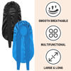 Picture of 2Pcs Bonnets for Black Women Braid Bonnet, Large Long Satin Bonnet for Braids, Silk Bonnet with Stretchy Tie Band Sleep Cap Hair (2Pcs-Black&Blue)