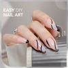 Picture of GAOY Black Swirl Gel Nail Polish Art Liner, 8ml Classic Colors for Nail Paint Design with Thin Brush DIY French Manicure and Pedicure at Home