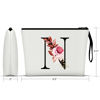Picture of Vavabox A-Z Personalized Makeup Bag,Birthday Gifts for Women Mom,Gifts for Best Friend,Bride Bridesmaid Cosmetic bag (N, White)