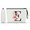 Picture of Vavabox A-Z Personalized Makeup Bag,Birthday Gifts for Women Mom,Gifts for Best Friend,Bride Bridesmaid Cosmetic bag (E, White)