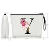 Picture of Vavabox A-Z Personalized Makeup Bag,Birthday Gifts for Women Mom,Gifts for Best Friend,Bride Bridesmaid Cosmetic bag (Y, White)