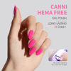 Picture of CANNI Pink Gel Nail Polish, 1Pcs Hot Pink Gel Polish Pastel Neon Bright Pink Purple Color Nail Polish Gel High Gloss Soak Off U V Gel Nail French Nail Manicure Salon DIY
