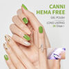 Picture of CANNI Green Gel Nail Polish, 1Pcs Pastel Lime Sage Light Green Gel Polish Bringt Mint Green Color Nail Polish Gel High Gloss Soak Off U V Gel Nail French Nail Manicure Salon DIY