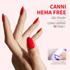 Picture of CANNI Red Gel Nail Polish, 1Pcs Bright Red Gel Polish Neon Red Color Nail Polish Gel High Gloss Soak Off U V Gel Nail French Nail Manicure Salon DIY