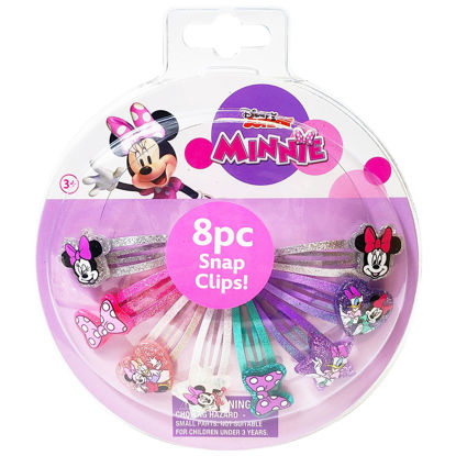 Picture of Disney Minnie Kids Hair Clips for Girls Snap Clips 8 Pack Multi Color Ages 3+