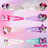 Picture of Disney Minnie Kids Hair Clips for Girls Snap Clips 8 Pack Multi Color Ages 3+