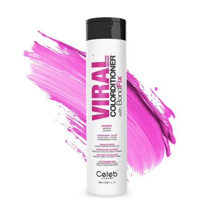 Picture of Celeb Luxury Intense Color Depositing Colorconditioner Conditioner + BondFix Bond Rebuilder, Vegan, Sustainably Sourced Plant-Based, Semi-Permanent, Viral and Gem Lites Colorconditioners