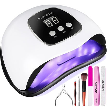 Picture of UV Light for Nails, BIGBEAR 48W LED Nail Light for Gel Polish, Fast Nail Dryer with Automatic Sensor, Timer Setting, Small and Portable, UV LED Nail Lamp for Fingernail and Toenail