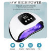 Picture of UV Light for Nails, BIGBEAR 48W LED Nail Light for Gel Polish, Fast Nail Dryer with Automatic Sensor, Timer Setting, Small and Portable, UV LED Nail Lamp for Fingernail and Toenail