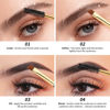 Picture of Docolor 3Pcs Duo Eyebrow Brush, Professional Eye Makeup Tool, Eyeshadow Brush and Spoolie Brush Black