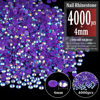 Picture of 4000pcs 4mm Resin Rhinestones Bulk, Dark Purple AB Flatback Round Jelly Rhinestones Bedazzling Non Hotfix Crystal Gems Large Quantity Wholesale for DIY Crafts Clothes Tumblers Face Makeup Manicure