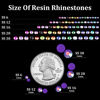 Picture of 4000pcs 4mm Resin Rhinestones Bulk, Dark Purple AB Flatback Round Jelly Rhinestones Bedazzling Non Hotfix Crystal Gems Large Quantity Wholesale for DIY Crafts Clothes Tumblers Face Makeup Manicure