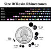 Picture of 5000pcs 3mm Resin Rhinestones Bulk, Black Flatback Round Jelly Rhinestones Bedazzling Non Hotfix Crystal Gems Large Quantity Wholesale for DIY Crafts Clothes Bottles Tumblers Face Makeup Manicure