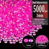 Picture of 5000pcs 3mm Resin Rhinestones Bulk, Hot Pink AB Flatback Round Jelly Rhinestones Bedazzling Non Hotfix Crystal Gems Large Quantity Wholesale for DIY Crafts Clothes Tumblers Face Makeup Manicure