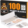 Picture of REXBETI 100PCS Single Edge Razor Blades, Industrial Razor Blades for Scraper, Suitable for Removing Labels, Decals, Stickers and Old Paint