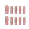 Picture of DANMANR Long Press on Nails Square French Fake Nails Full Cover Nude Acrylic False Nails for Women and Girls 24PCS (Pink Luxury)