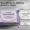 Picture of mivida Hypoallergenic Makeup Remover Wipes | 2 Pack of 25 Count | Biodegradable Facial Cleansing Makeup Remover Face Wipes with Hyaluronic Acid, Fragrance Free, Alcohol Free, Plant Based Wipes