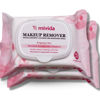 Picture of mivida Hypoallergenic Makeup Remover Wipes 2 Pack of 25 Count | Biodegradable Facial Cleansing Make up Remover Face Wipes with Vitamin E | Fragrance Free, Alcohol Free, Plant Based 50 Count wipes