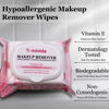 Picture of mivida Hypoallergenic Makeup Remover Wipes 2 Pack of 25 Count | Biodegradable Facial Cleansing Make up Remover Face Wipes with Vitamin E | Fragrance Free, Alcohol Free, Plant Based 50 Count wipes