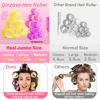 Picture of 41 Pcs Jumbo Hair Curlers Rollers with Clips Big Hair Rollers with 3 Sizes 64mm 55mm 48mm, Self Grip Hair Roller for Long Medium Short Thick Thin Bangs Volume, Hair Roller with Comb Braid Tool