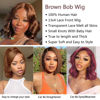 Picture of Brown Bob Wig Human Hair 13x4 Frontal Lace Wig 12 Inch Body Wave HD Lace Front Wigs Human Hair Pre Plucked Glueless Bob Wigs for Women Human Hair (#4 Brown, 12 Inch)