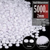 Picture of 5000pcs 2mm Resin Rhinestones Bulk, White Flatback Round Jelly Rhinestones Bedazzling Non Hotfix Crystal Gems Large Quantity Wholesale for DIY Crafts Clothes Bottles Tumblers Face Makeup Manicure