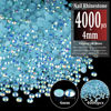 Picture of 4000pcs 4mm Resin Rhinestones Bulk, Lake Blue AB Flatback Round Jelly Rhinestones Bedazzling Non Hotfix Crystal Gems Large Quantity Wholesale for DIY Crafts Clothes Tumblers Face Makeup Manicure