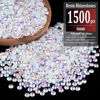 Picture of 1500pcs 6mm Resin Rhinestones Bulk, White AB Flatback Round Jelly Rhinestones Bedazzling Non Hotfix Crystal Gems Large Quantity Wholesale for DIY Crafts Clothes Bottles Tumblers Face Makeup Manicure