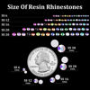 Picture of 1500pcs 6mm Resin Rhinestones Bulk, White AB Flatback Round Jelly Rhinestones Bedazzling Non Hotfix Crystal Gems Large Quantity Wholesale for DIY Crafts Clothes Bottles Tumblers Face Makeup Manicure