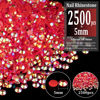 Picture of 2500pcs 5mm Resin Rhinestones Bulk, Red AB Flatback Round Jelly Rhinestones Bedazzling Non Hotfix Crystal Gems Large Quantity Wholesale for DIY Crafts Clothes Bottles Tumblers Face Makeup Manicure