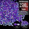 Picture of 2500pcs 5mm Resin Rhinestones Bulk, Dark Purple AB Flatback Round Jelly Rhinestones Bedazzling Non Hotfix Crystal Gems Large Quantity Wholesale for DIY Crafts Clothes Tumblers Face Makeup Manicure