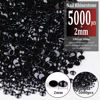 Picture of 5000pcs 2mm Resin Rhinestones Bulk, Black Flatback Round Jelly Rhinestones Bedazzling Non Hotfix Crystal Gems Large Quantity Wholesale for DIY Crafts Clothes Bottles Tumblers Face Makeup Manicure