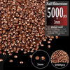 Picture of BELLEBOOST 5000pcs 3mm Resin Rhinestones Bulk, Champagne Flatback Round Jelly Rhinestones Non Hotfix Crystal Gems Large Quantity Wholesale for DIY Crafts Clothes Face Makeup Manicure
