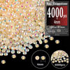 Picture of BELLEBOOST 4000pcs 4mm Resin Rhinestones Bulk, Light Yellow AB Flatback Round Jelly Rhinestones Non Hotfix Crystal Gems Large Quantity Wholesale for DIY Crafts Clothes Bottles Face Makeup Manicure