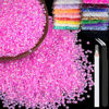 Picture of 4000pcs 4mm Resin Rhinestones Bulk, Pink AB Flatback Round Jelly Rhinestones Bedazzling Non Hotfix Crystal Gems Large Quantity Wholesale for DIY Crafts Clothes Bottles Tumblers Face Makeup Manicure