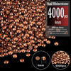 Picture of BELLEBOOST 4000pcs 4mm Resin Rhinestones Bulk, Champagne Flatback Round Jelly Rhinestones Non Hotfix Crystal Gems Large Quantity Wholesale for DIY Crafts Clothes Face Makeup Manicure
