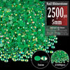 Picture of 2500pcs 5mm Resin Rhinestones Bulk, Dark Green AB Flatback Round Jelly Rhinestones Bedazzling Non Hotfix Crystal Gems Large Quantity Wholesale for DIY Crafts Clothes Tumblers Face Makeup Manicure