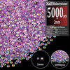 Picture of 5000pcs 2mm Resin Rhinestones Bulk, Transparent Lavender Purple AB Flatback Round Jelly Rhinestones Non Hotfix Crystal Gems Large Quantity Wholesale for DIY Crafts Clothes Face Makeup Manicure