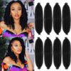 Picture of Afro Twist Hair 16 Inch 8 Packs, Springy Afro Twist Hair Pre Fluffed Spring Twist Hair Pre Stretched Wrapping Hair for Soft Locs Hair Extensions (16 Inch (Pack of 8), 1B#)