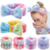 Picture of WHAVEL 6PCS Spa Headband and Wristband Set, Face Wash Headband Makeup Skincare Headband Wrist Bands for Washing Face