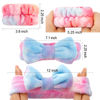 Picture of WHAVEL 6PCS Spa Headband and Wristband Set, Face Wash Headband Makeup Skincare Headband Wrist Bands for Washing Face