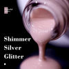 Picture of RARJSM Nude Gel Polish Sheer Pink Silver Glitter Jelly Shimmery Nail Gel Polish Iridescent Sparkly Light Pink Soak off Translucent Natural Skin Tone Color 15ml UV LED Cured French Manicure Homa Salon